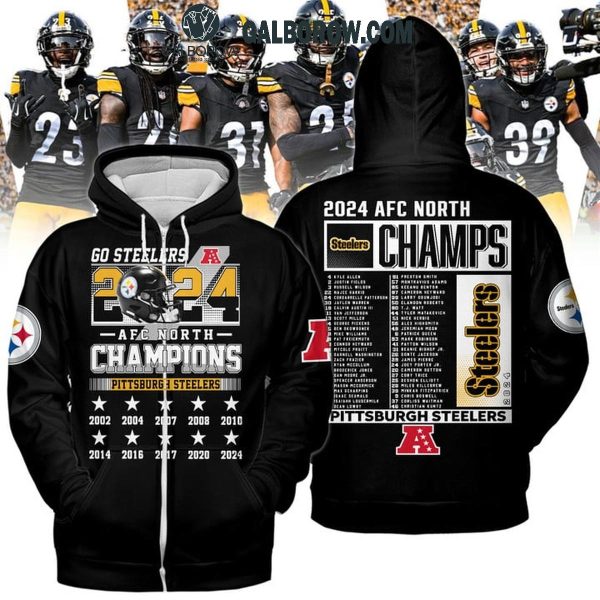 Pittsburgh Steelers Celebrating AFC North Champions 2024 Hoodie T-Shirt