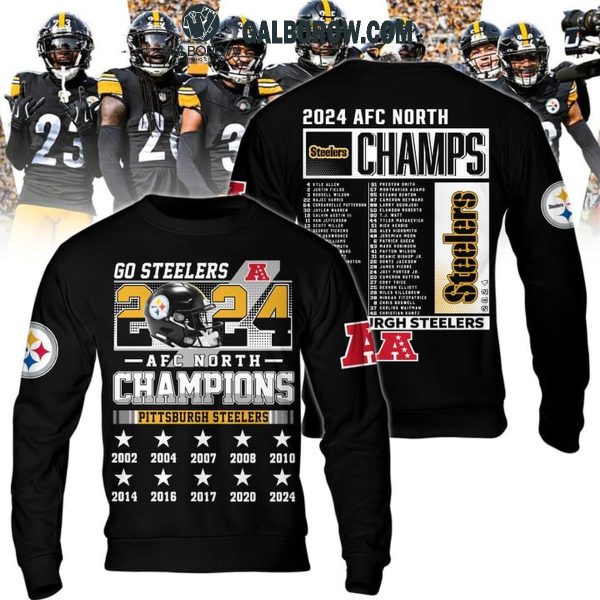 Pittsburgh Steelers Celebrating AFC North Champions 2024 Hoodie T-Shirt