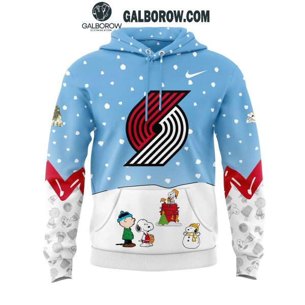 Portland Trail Blazers Peanuts Snoopy Christmas Days NBA 2024 Hoodie T-Shirt