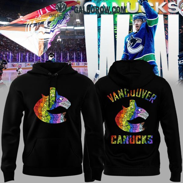 Pride Night Vancouver Canucks Black Hoodie T Shirt