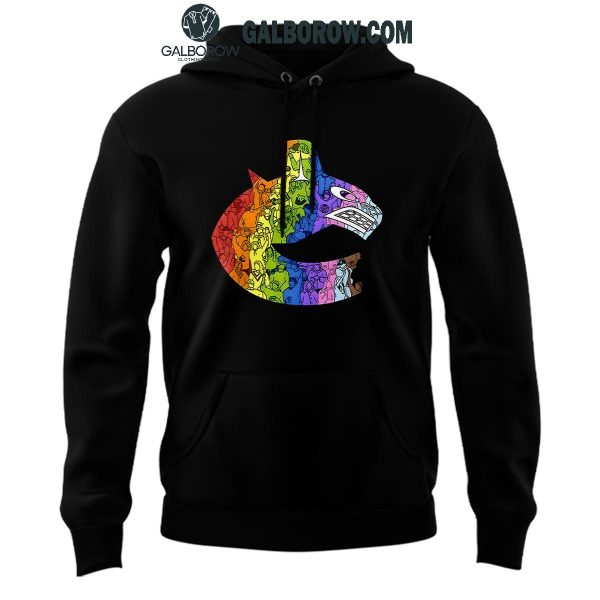 Pride Night Vancouver Canucks Black Hoodie T Shirt