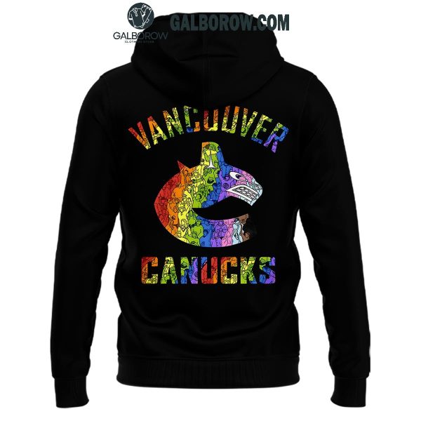 Pride Night Vancouver Canucks Black Hoodie T Shirt