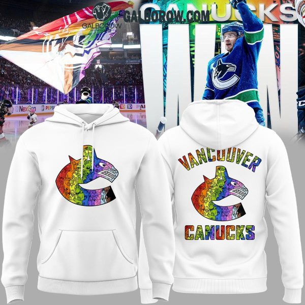 Pride Night Vancouver Canucks White Hoodie T Shirt