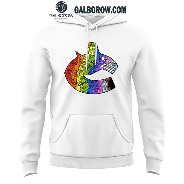 Pride Night Vancouver Canucks White Hoodie T Shirt