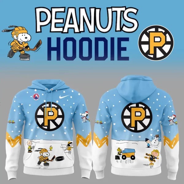 Providence Bruins 2024 Snoopy Cheering Peanuts Winter Hoodie T-Shirt