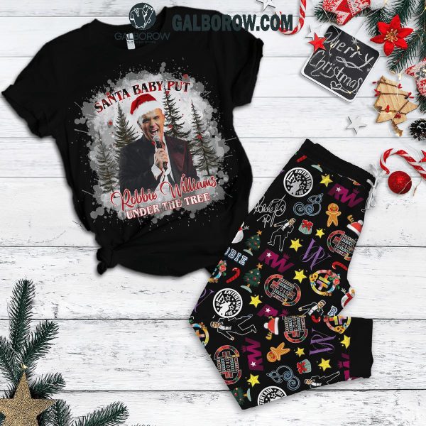 Robbie Williams Santa Put Williams Under The Christmas Tree Fleece Pajamas Set