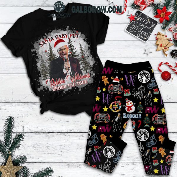 Robbie Williams Santa Put Williams Under The Christmas Tree Fleece Pajamas Set