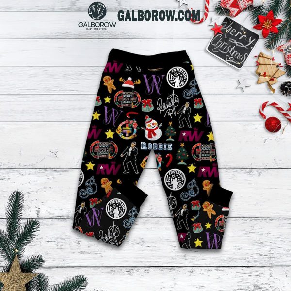 Robbie Williams Santa Put Williams Under The Christmas Tree Fleece Pajamas Set