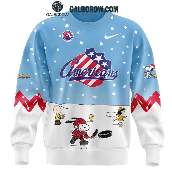 Rochester Americans Snoopy Hockey Time Peanuts Holidays Hoodie T-Shirt