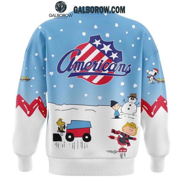 Rochester Americans Snoopy Hockey Time Peanuts Holidays Hoodie T-Shirt