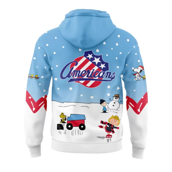 Rochester Americans 2024 Snoopy Cheering Peanuts Winter Hoodie T-Shirt