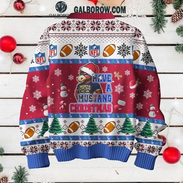 SMU Mustangs Have A Merry Mustangs Christmas Football 2024 Ugly Sweater