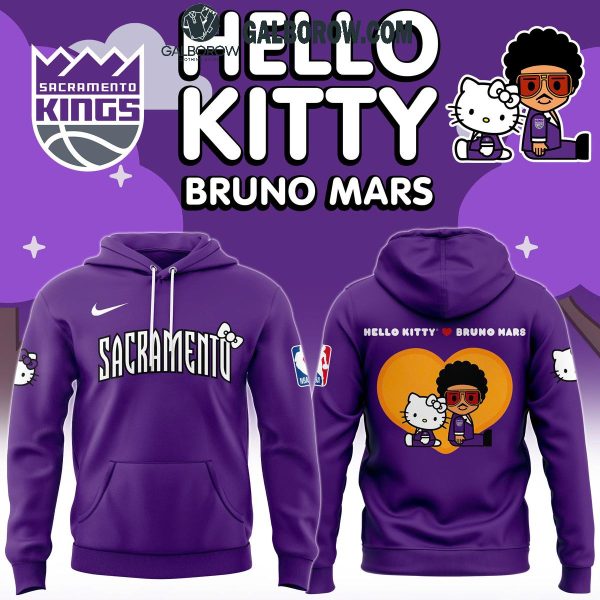 Sacramento Kings Basketball With Bruno Mars And Hello Kitty 2024 Hoodie T-Shirt