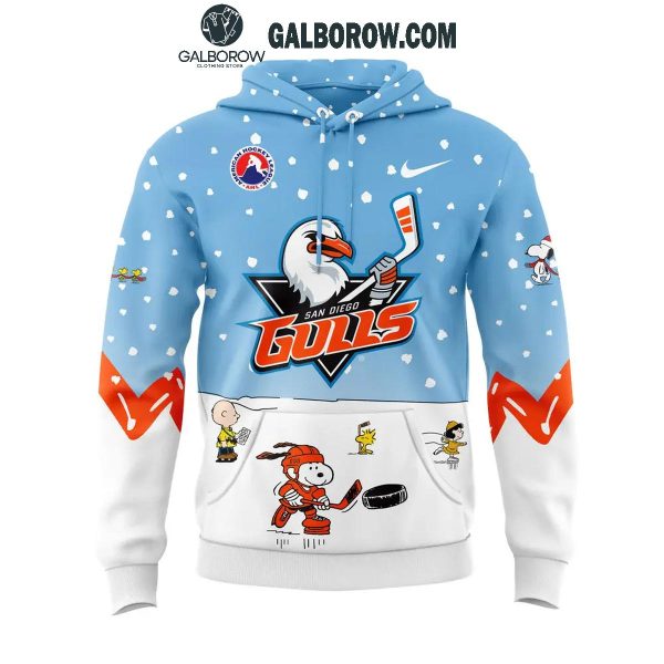 San Diego Gulls 2024 Winter Snoopy Holidays Peanuts Hoodie T-Shirt