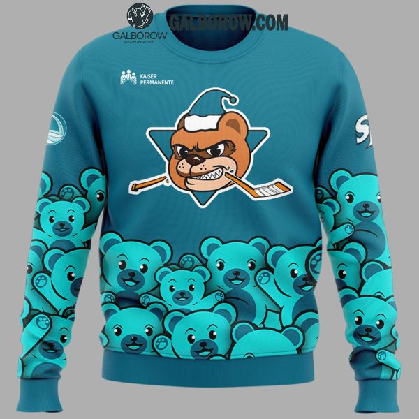 San Jose Barracuda Cheering With Teddy Toss 2024 Blue Hoodie T-Shirt