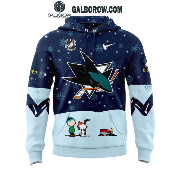 San Jose Sharks Night Of Christmas With Peanuts Snoopy 2024 Hoodie T-Shirt