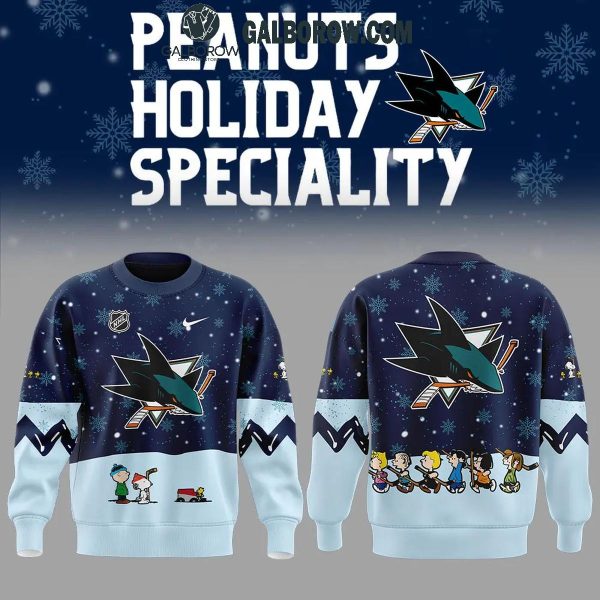 San Jose Sharks Night Of Christmas With Peanuts Snoopy 2024 Hoodie T-Shirt