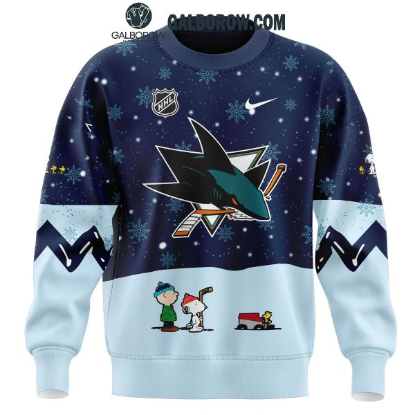 San Jose Sharks Night Of Christmas With Peanuts Snoopy 2024 Hoodie T-Shirt