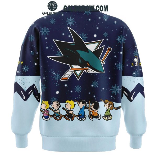 San Jose Sharks Night Of Christmas With Peanuts Snoopy 2024 Hoodie T-Shirt