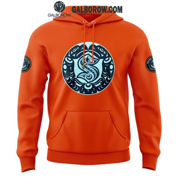 Seattle Kraken Indigenous Peoples Night Cheering 2024 Orange Hoodie T-Shirt