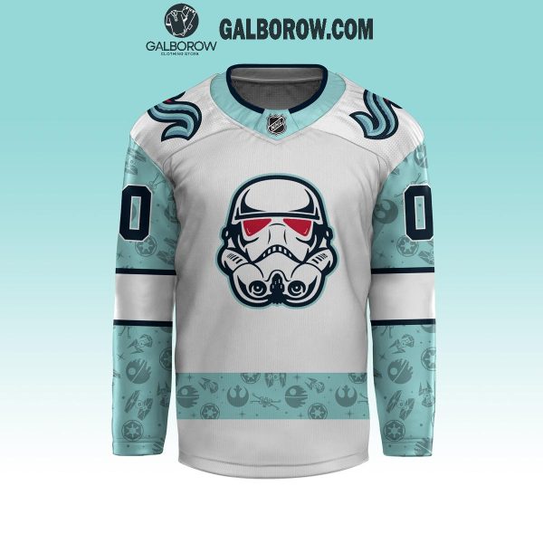 Seattle Kraken Star Wars Night Kraken Hockey 2024 Personalized Hockey Jersey