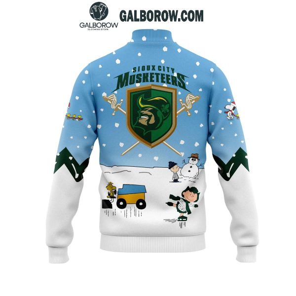 Sioux City Musketeers Snoopy Hockey In Peanuts Holidays 2024 Baseball Jacket