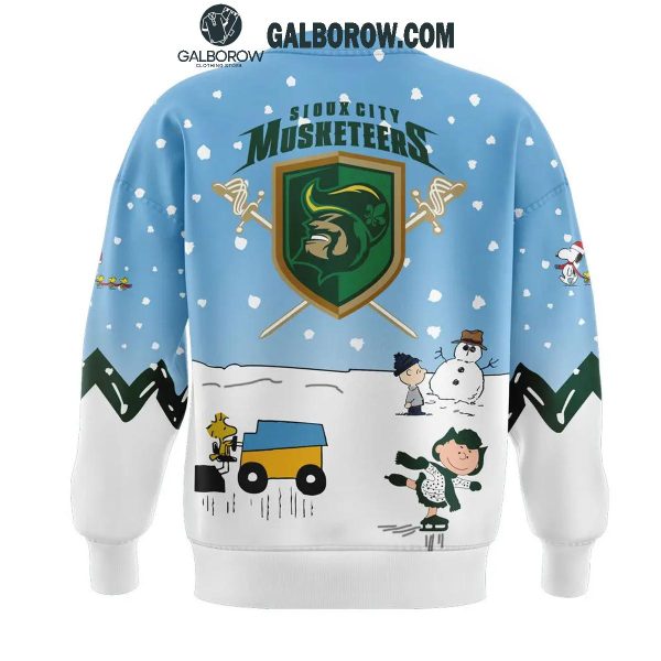 Sioux City Musketeers Snoopy Hockey In Peanuts Holidays 2024 Hoodie T-Shirt