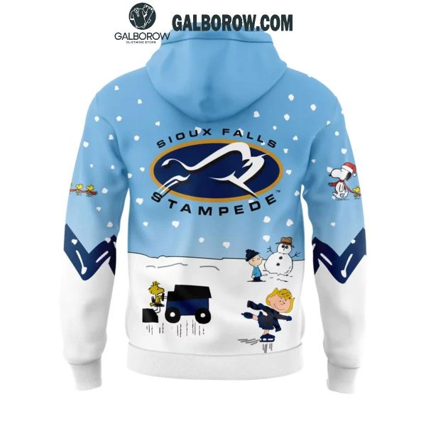 Sioux Falls Stampede 2024 Winter Snoopy Holidays Peanuts Hoodie T-Shirt