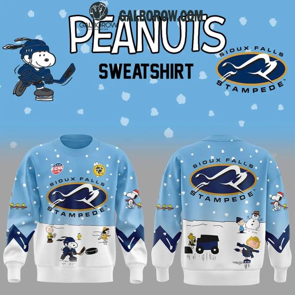 Sioux Falls Stampede 2024 Winter Snoopy Holidays Peanuts Hoodie T-Shirt