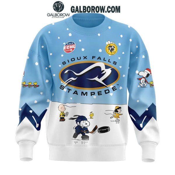 Sioux Falls Stampede 2024 Winter Snoopy Holidays Peanuts Hoodie T-Shirt