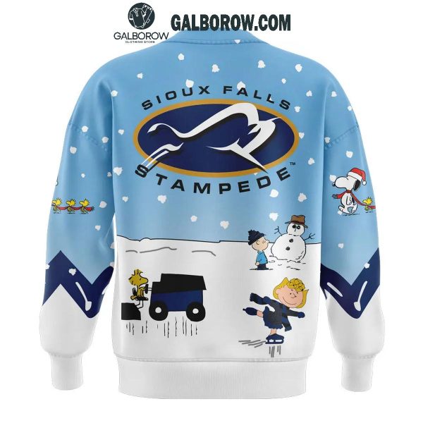 Sioux Falls Stampede 2024 Winter Snoopy Holidays Peanuts Hoodie T-Shirt