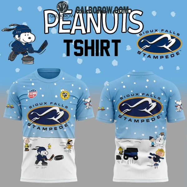 Sioux Falls Stampede 2024 Winter Snoopy Holidays Peanuts Hoodie T-Shirt