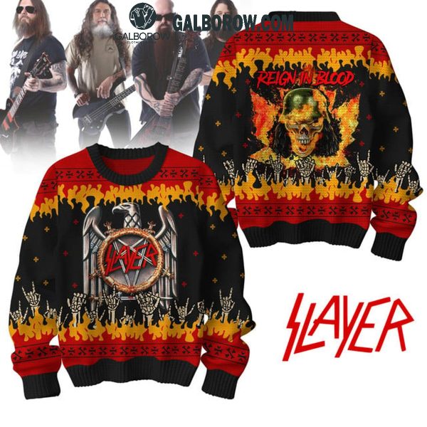 Slayer Reign In Bloody 2024 Christmas Ugly Sweater