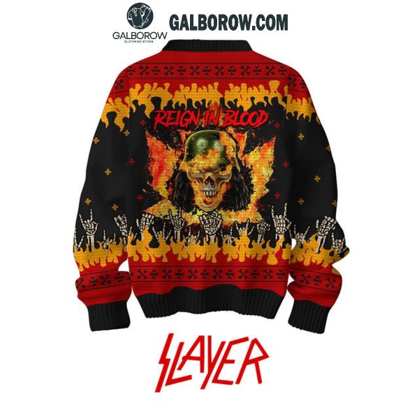 Slayer Reign In Bloody 2024 Christmas Ugly Sweater