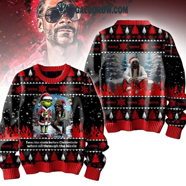 Snoop Dogg Grinch When All Though The Hizzle Christmas Ugly Sweater