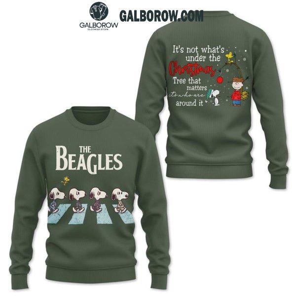 Snoopy The Beagles Peanuts Christmas Under The Tree Hoodie T-Shirt