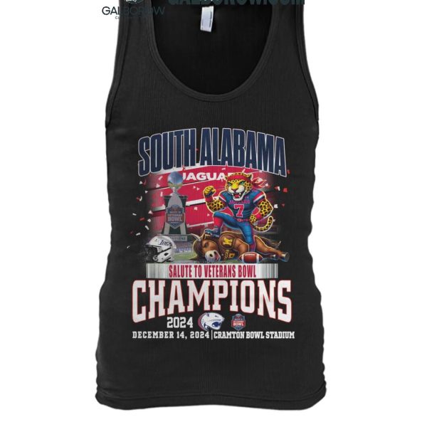 South Alabama Jaguars Football Salute To Veterans Bowls Champions 2024 T Shirt