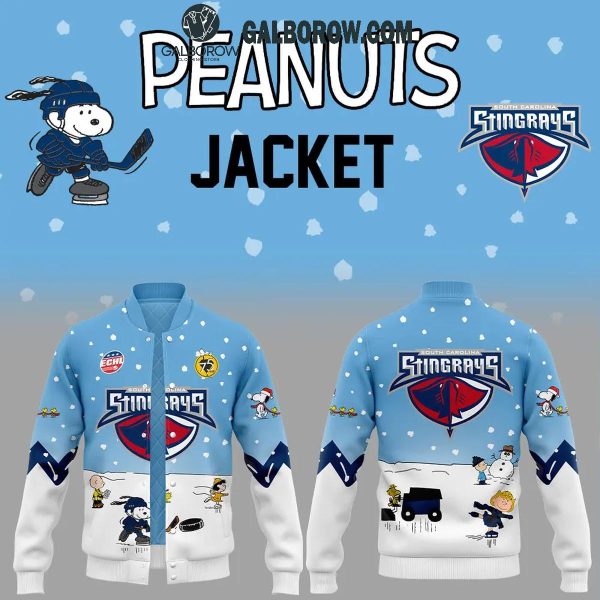 South Carolina Stingrays 2024 Winter Holidays Snoopy Peanuts Baseball Jacket