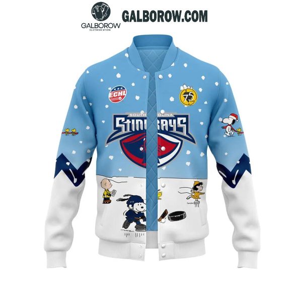 South Carolina Stingrays 2024 Winter Holidays Snoopy Peanuts Baseball Jacket