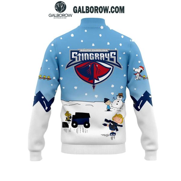 South Carolina Stingrays 2024 Winter Holidays Snoopy Peanuts Baseball Jacket