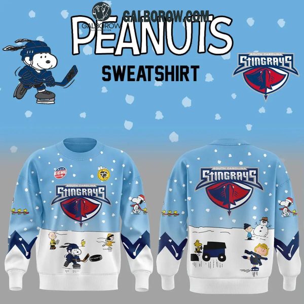 South Carolina Stingrays 2024 Winter Snoopy Holidays Peanuts Sweatshirt Hoodie T-Shirt