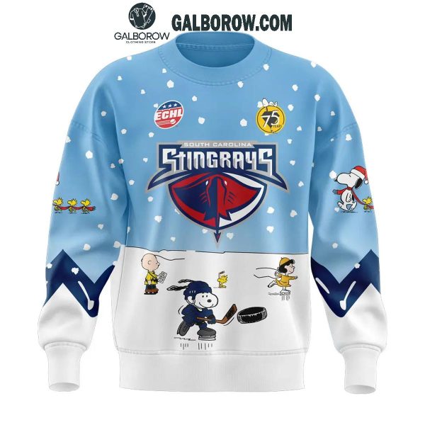 South Carolina Stingrays 2024 Winter Snoopy Holidays Peanuts Sweatshirt Hoodie T-Shirt