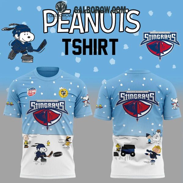 South Carolina Stingrays 2024 Winter Snoopy Holidays Peanuts Sweatshirt Hoodie T-Shirt