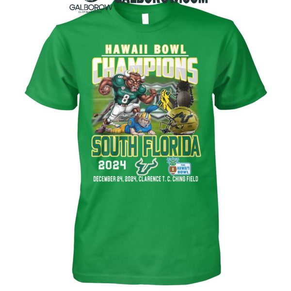 South Florida Bulls Hawaii Bowl Champions 2024 Celebration T Shirt