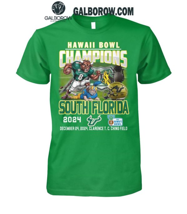 South Florida Bulls Hawaii Bowl Champions 2024 Celebration T-Shirt