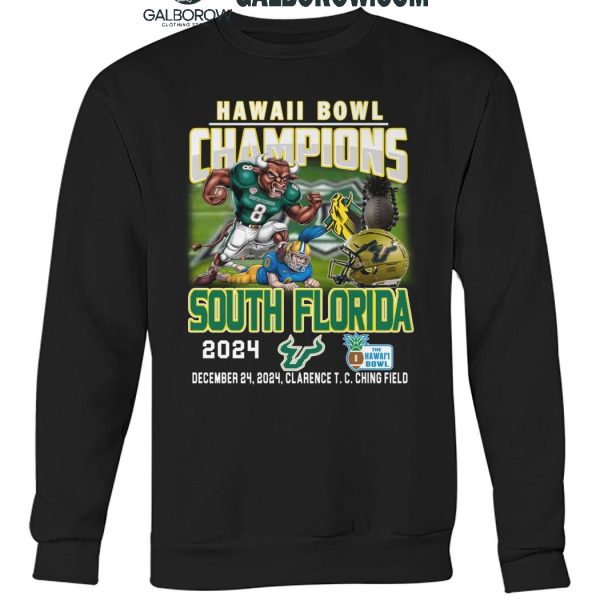 South Florida Bulls Hawaii Bowl Champions 2024 Celebration T Shirt