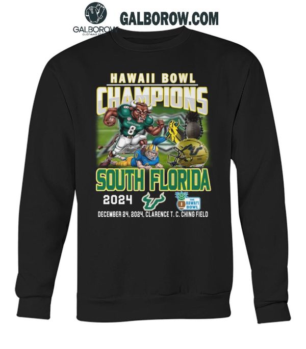 South Florida Bulls Hawaii Bowl Champions 2024 Celebration T-Shirt