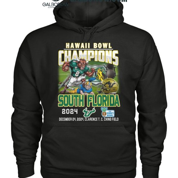 South Florida Bulls Hawaii Bowl Champions 2024 Celebration T Shirt