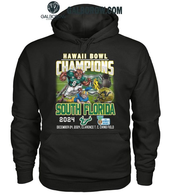 South Florida Bulls Hawaii Bowl Champions 2024 Celebration T-Shirt