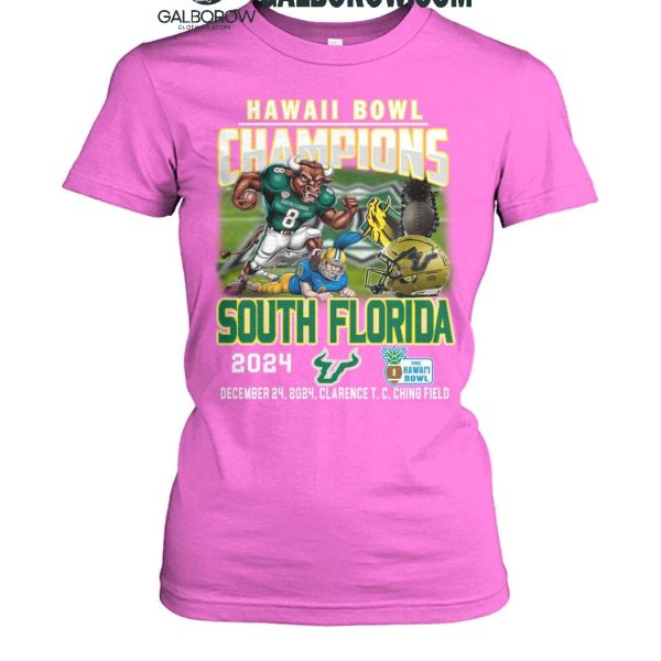 South Florida Bulls Hawaii Bowl Champions 2024 Celebration T Shirt